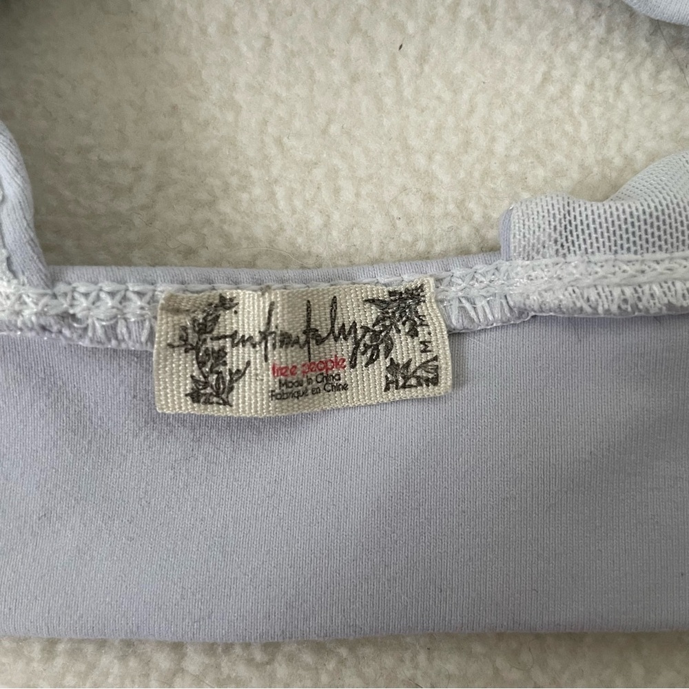 Intimately Free People Light Gray-Blue Triangle Bralette Bra Size Medium - Picture 3 of 3